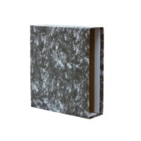 funda-para-archivador-bismark-negro Funda para archivador Bismark formato folio en color negro jaspeado, fabricada en cartón forrado de alta resistencia para protección documental.