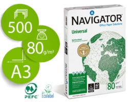 papel-navigator-a3-80gr-297x420mm-oficina Papel Navigator A3 80gr de 297x420mm para impresión profesional en impresoras A3