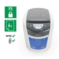 Destructora de Papel Leitz IQ OptiMax Home Office 225 con Tecnología de Giro y Corte de Micropartículas P5