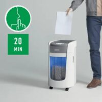 Destructora de Papel Leitz IQ OptiMax Home Office 225 con Tecnología de Giro y Corte de Micropartículas P5