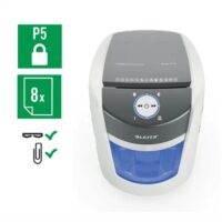 Destructora de Papel Leitz IQ OptiMax Home Office 350 con Tecnología de Giro y Corte de Micropartículas P5