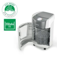 Destructora de Papel Leitz IQ OptiMax Home Office 350 con Tecnología de Giro y Corte de Micropartículas P5