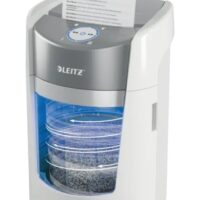 Destructora de papel Leitz IQ OptiMax Home Office 350 con corte de seguridad DIN P5 y papelera de 22L ideal para optimización y rendimiento en la oficina