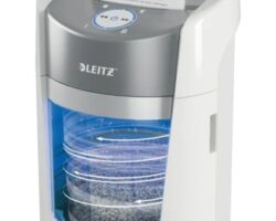 Destructora de papel Leitz IQ OptiMax Home Office 350 con corte de seguridad DIN P5 y papelera de 22L ideal para optimización y rendimiento en la oficina
