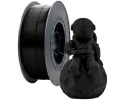 Bobina de filamento técnico PETF-CF Negro reforzado con fibra de carbono de 1.75mm y 1kg para impresora 3D, material industrial de alta rigidez